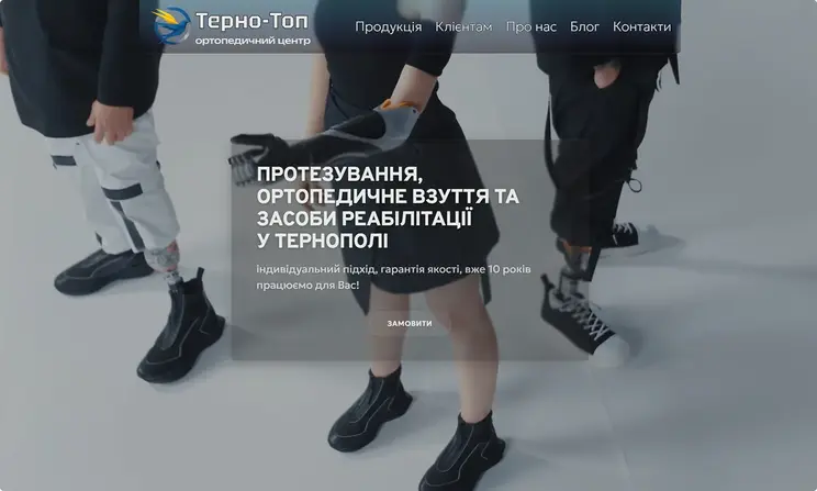 Terno-Top website after redesign